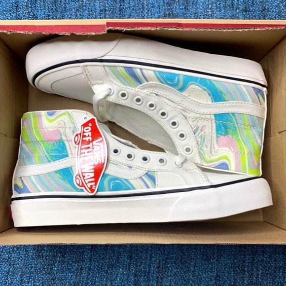 NEW Vans Sk8-Hi 138 Decon Sf Resin Swirl Sneakers size 9.5 women’s - Picture 4 of 8